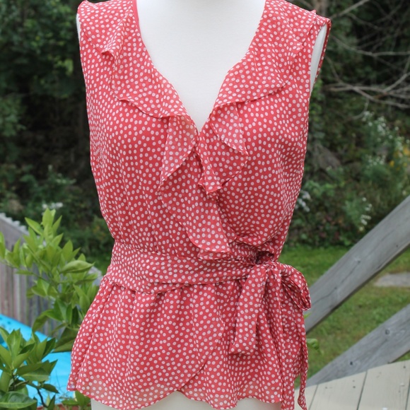 Max Studio Wrap Top Blouse - Picture 5 of 8